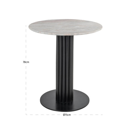 Bistrobord Nyon Blush beige 75Ø Richmond Interiors Bordlampe
