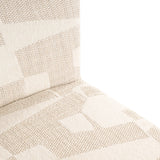 Spisestol Lorain beige grafikk på hjul Richmond Interiors Spisestol