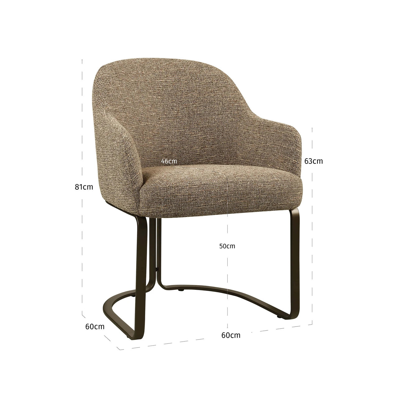Spisestol Hadley brun tweed brannhemmende Richmond Interiors Spisestol