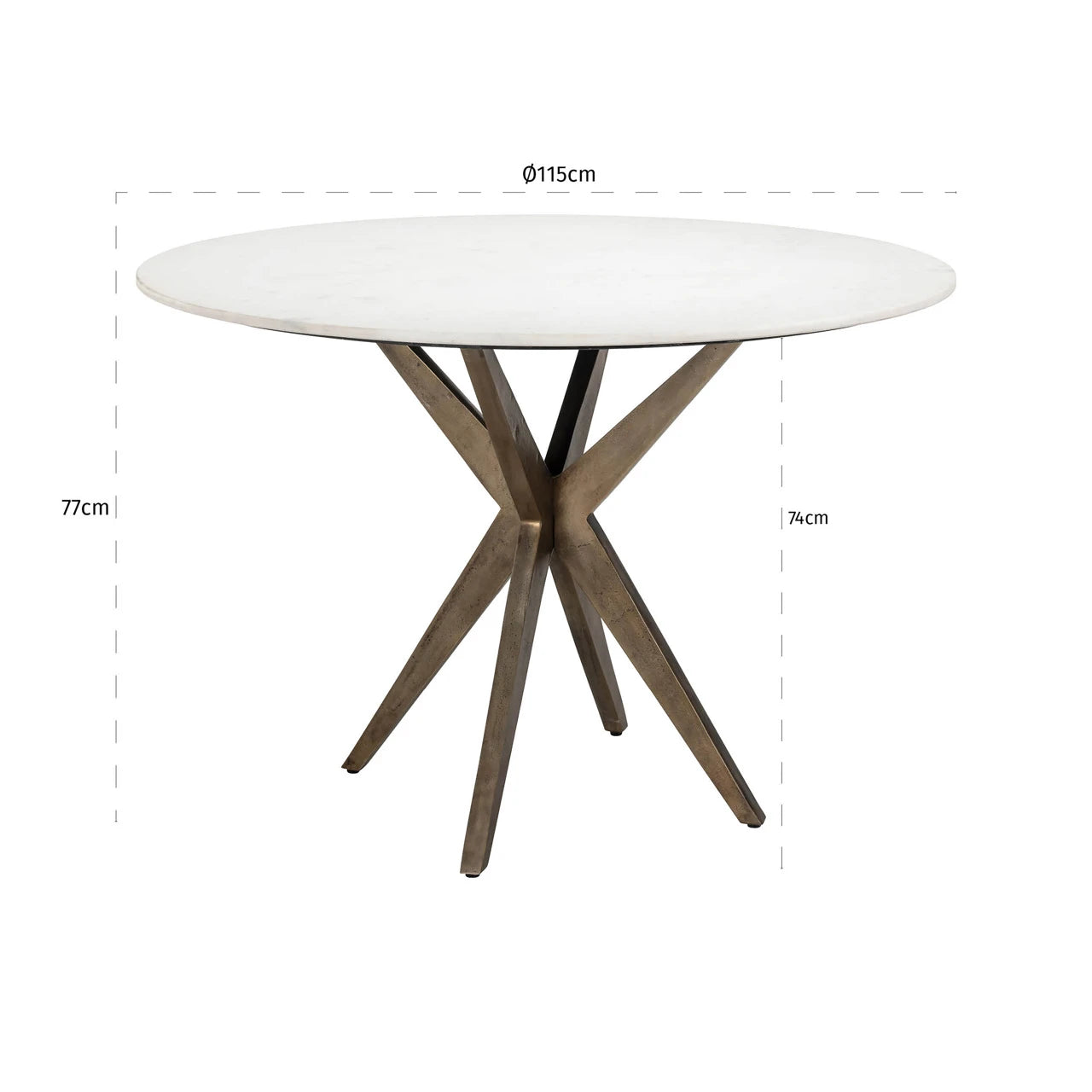 Spisebord Maisy hvit 114Ø Richmond Interiors Spisebord