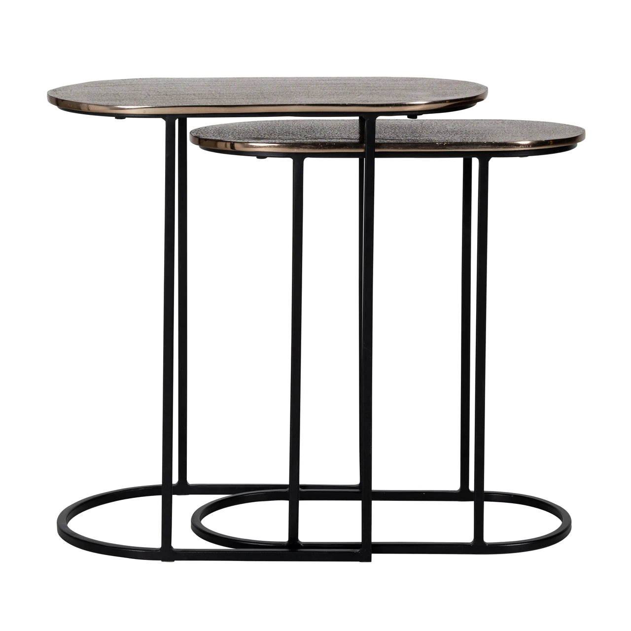 Endebord Chandon champagne gull sett med 2 Richmond Interiors Sidebord