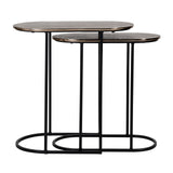Endebord Chandon champagne gull sett med 2 Richmond Interiors Sidebord