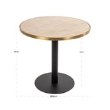 Bistrobord Brazza beige 80Ø Richmond Interiors Bordlampe