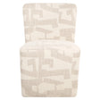 Spisestol Lorain beige grafikk på hjul Richmond Interiors Spisestol