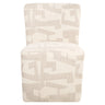 Spisestol Lorain beige grafikk på hjul Richmond Interiors Spisestol