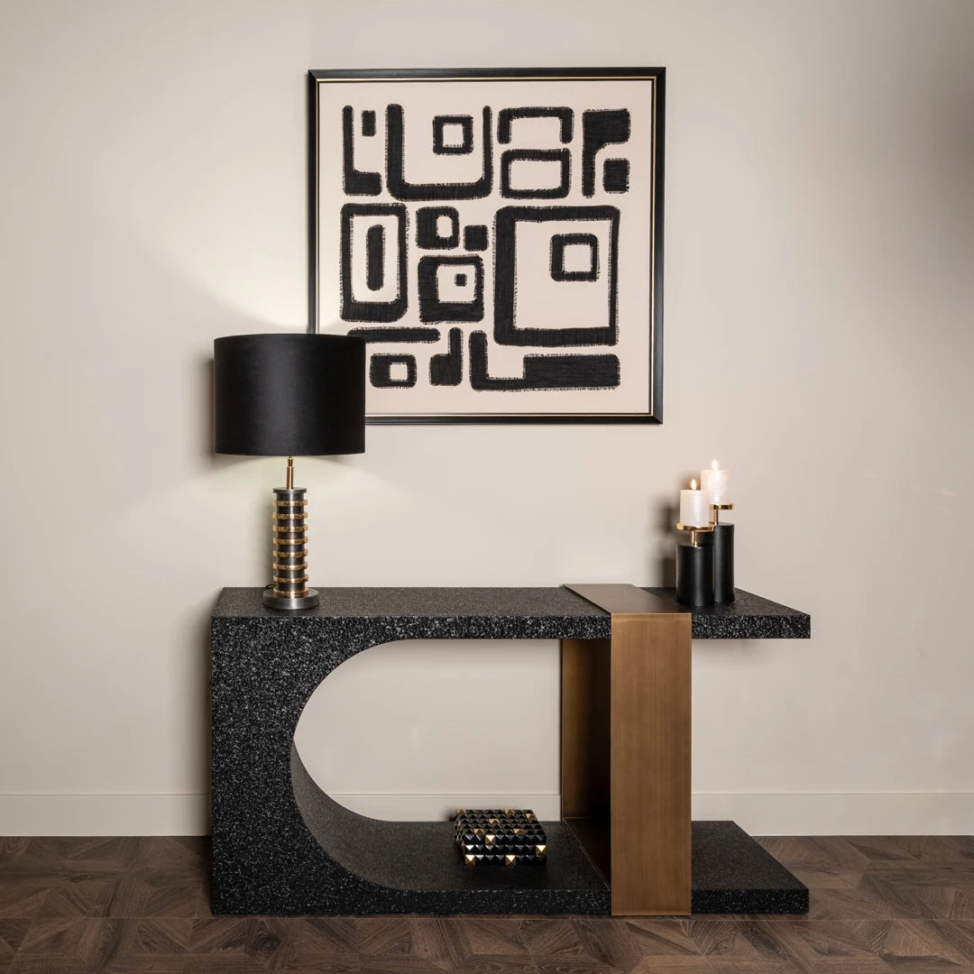 Konsoll Alexander Jones svart/gull Bazel Richmond Interiors Konsollbord