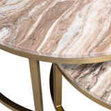 Salongbord Bottega Blush beige Sett med 2 Richmond Interiors Sofabord