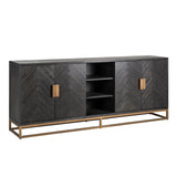 Sideboard Blackbone Brass svart rustikk Richmond Interiors Skjenk