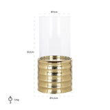 Hurricane light Bodil gull liten Richmond Interiors Lanterne og lysglass