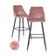 Barstol Brooke rose chenille sett med 2 Richmond Interiors Barstol