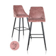 Barstol Brooke rose chenille sett med 2 Richmond Interiors Barstol