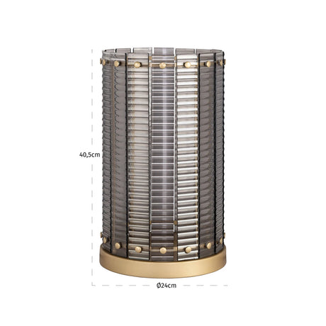 Hurricane light Daylin røyk stor Richmond Interiors Lanterne og lysglass