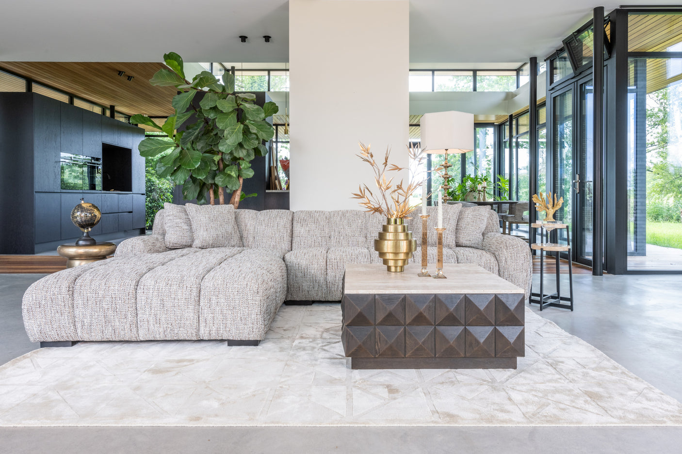 Salongbord Claremont brunt Richmond Interiors Sofabord