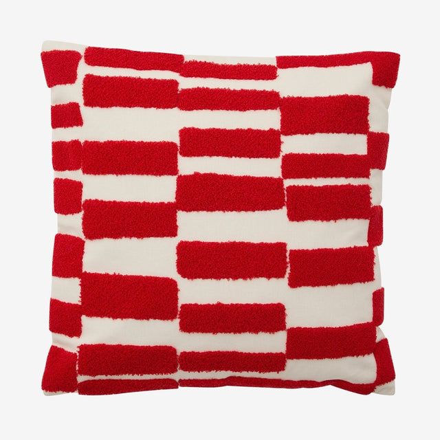 FURUD-pussybrett - råhvitt/rødt Nordal PILLOWS
