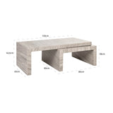Salongbord Novaz sand Sett med 2 Richmond Interiors Sofabord