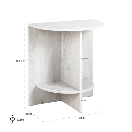 Endebord Lansky beige Richmond Interiors Sidebord