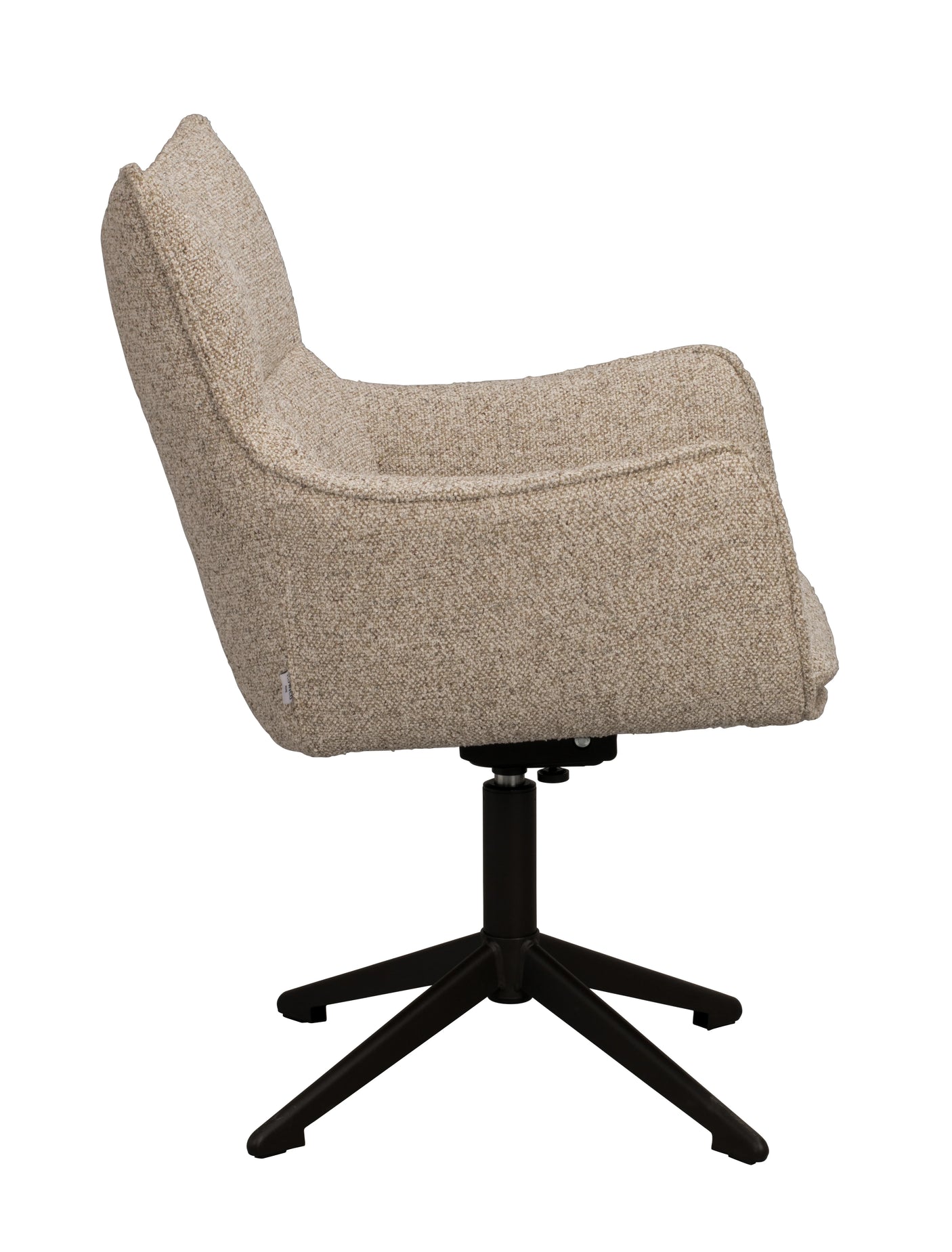 Fresno lenestol beige stoff/brun metallben Rowico Lenestol