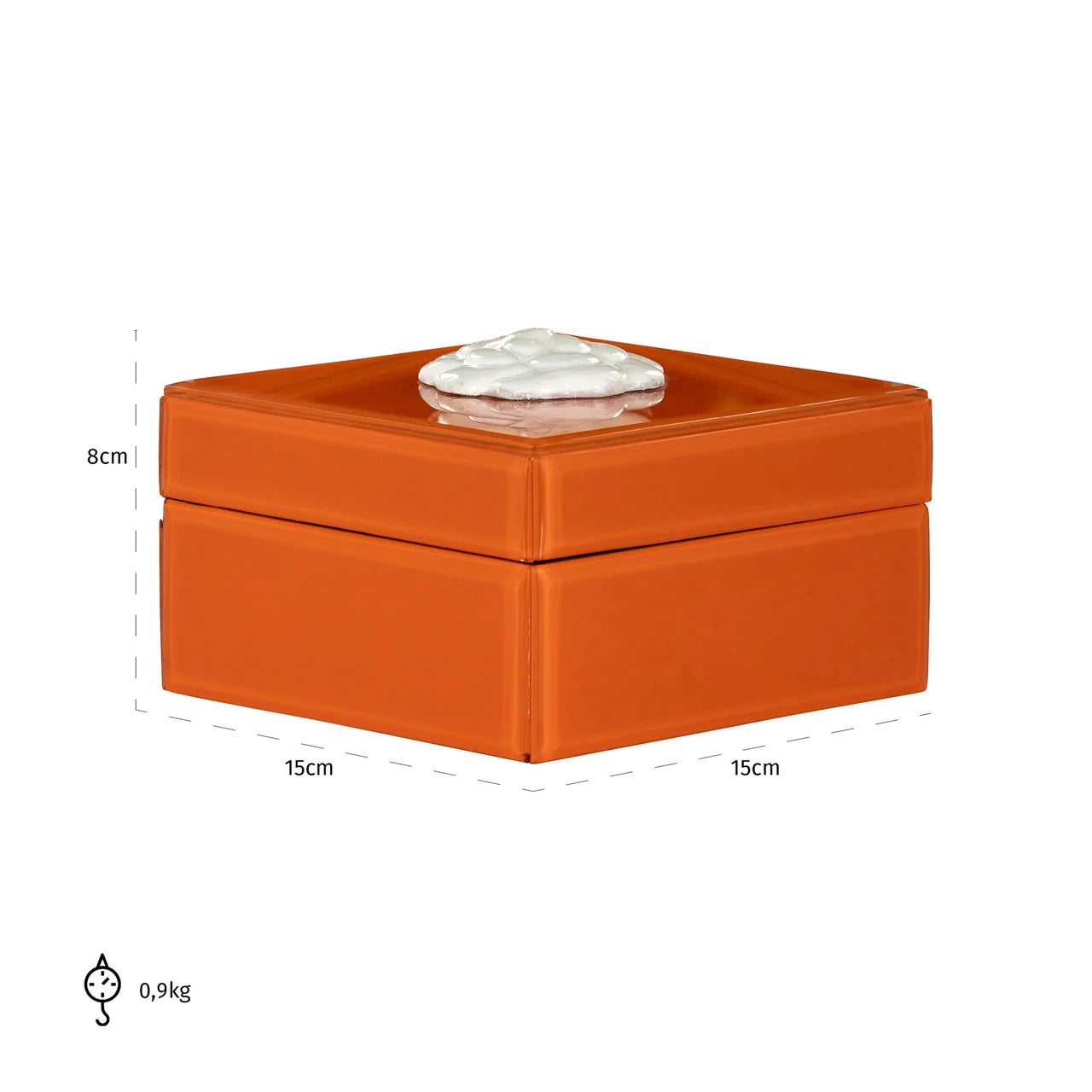 Oppbevaringsboks Lunia oransje Richmond Interiors Oppbevaring