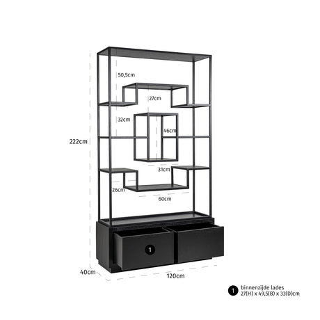 Displayskap Bonvoy svart Richmond Interiors Vitrineskap