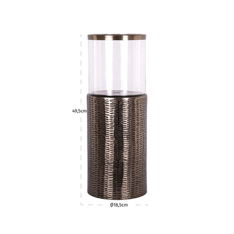 Hurricane light Faylen bronze S Richmond Interiors Lanterne og lysglass