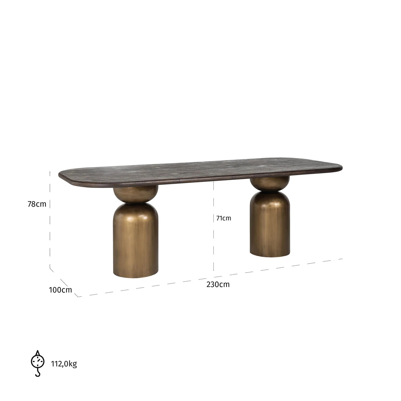 Spisebord Cavo brun 230 Richmond Interiors Spisebord