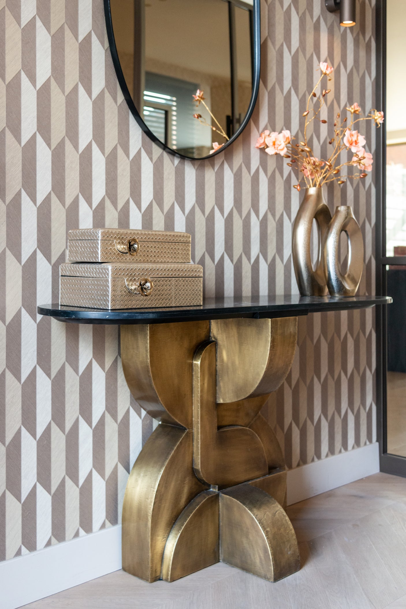 Oppbevaringsboks Trace gull stor Richmond Interiors Oppbevaring