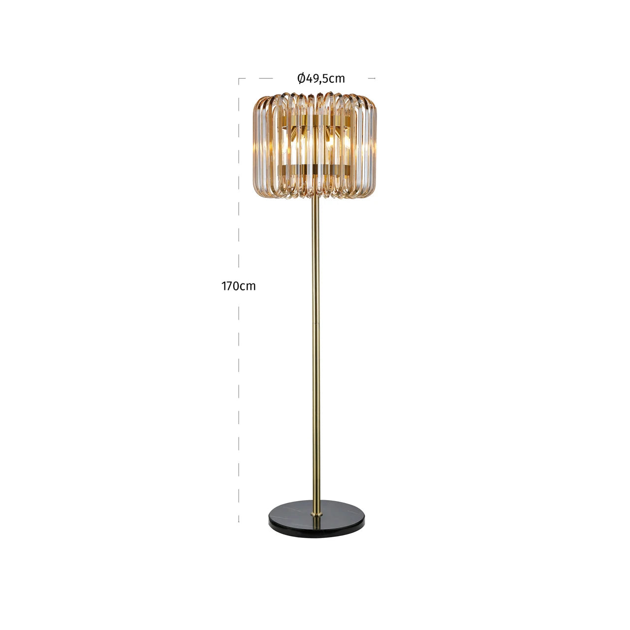 Gulvlampe Channa bronse Richmond Interiors Gulvlampe
