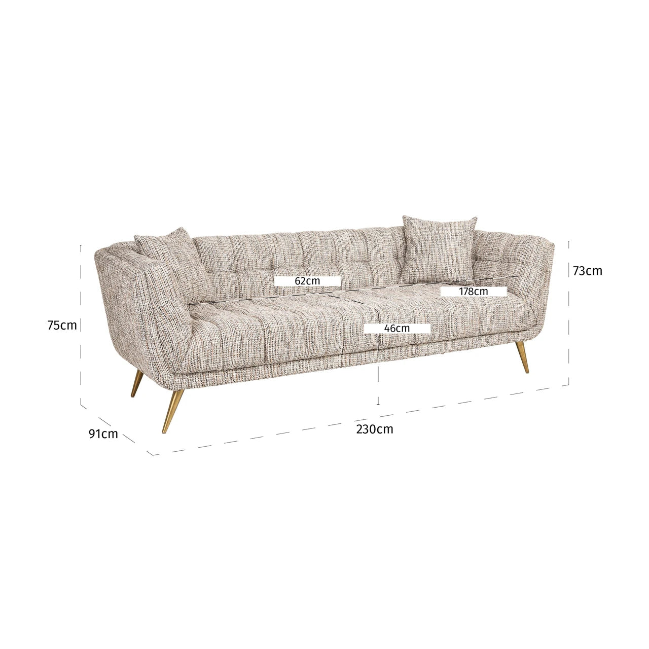 Sofa Huxley trendy natur Richmond Interiors Sofa