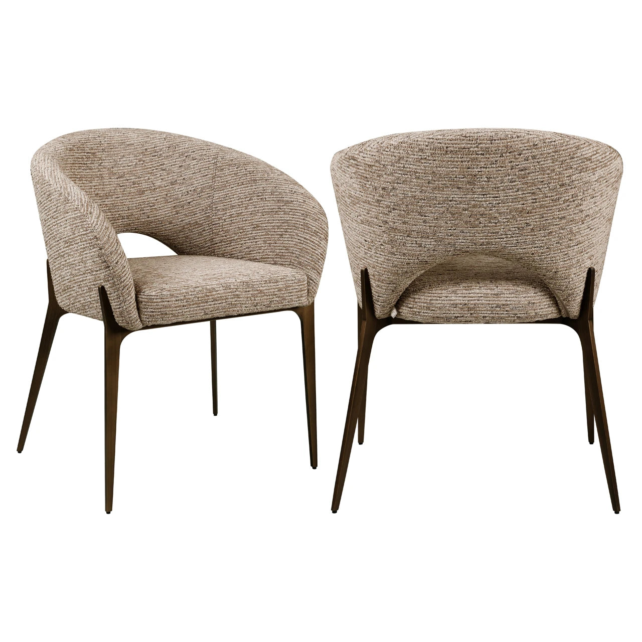 Spisestol Kenzi mocca linear brannhemmende Richmond Interiors Spisestol