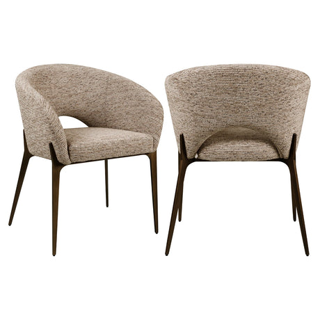 Spisestol Kenzi mocca linear brannhemmende Richmond Interiors Spisestol