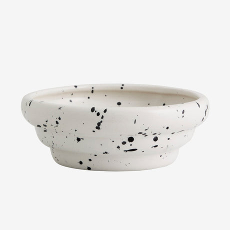RIA skål med splash - rå hvit Nordal TABLEWARE