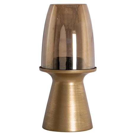 Hurricane light Danea børstet gull liten Richmond Interiors Lanterne og lysglass