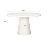 Spisebord Bloomstone hvit 130Ø Richmond Interiors Spisebord