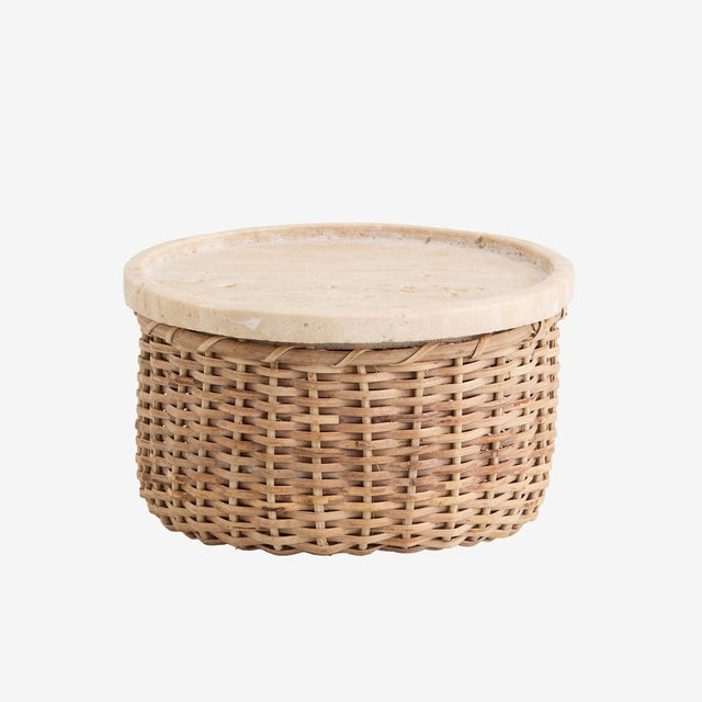 ARICA kurv med lokk, L - natur Nordal STORAGE