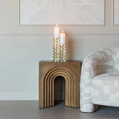 Endebord Vevey børstet gull Richmond Interiors Sidebord