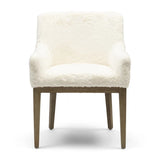 Whistler Dining Armchair, faux fur, snow