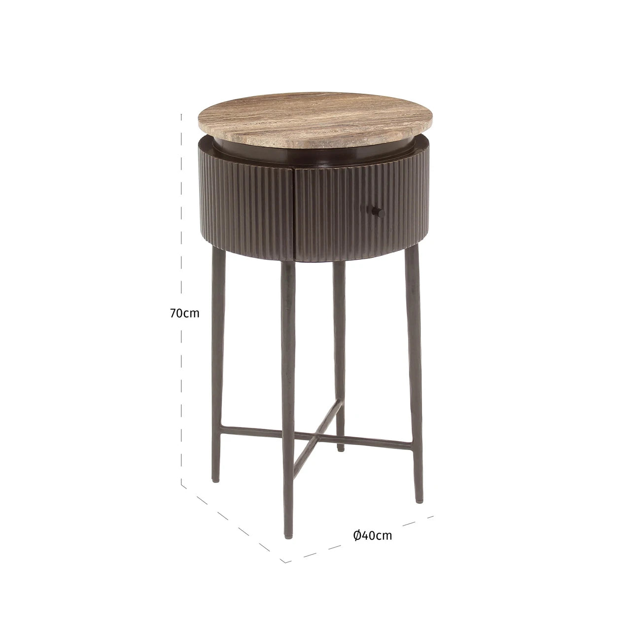Endebord Russo askebrun Richmond Interiors Sidebord