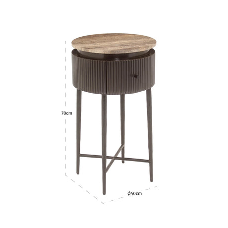 Endebord Russo askebrun Richmond Interiors Sidebord