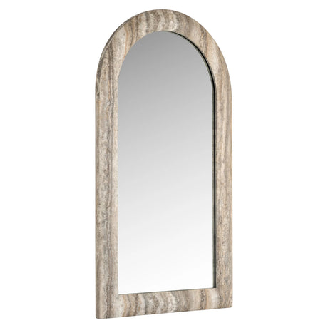 Mirror Calvo grå faux travertin Richmond Interiors Speil