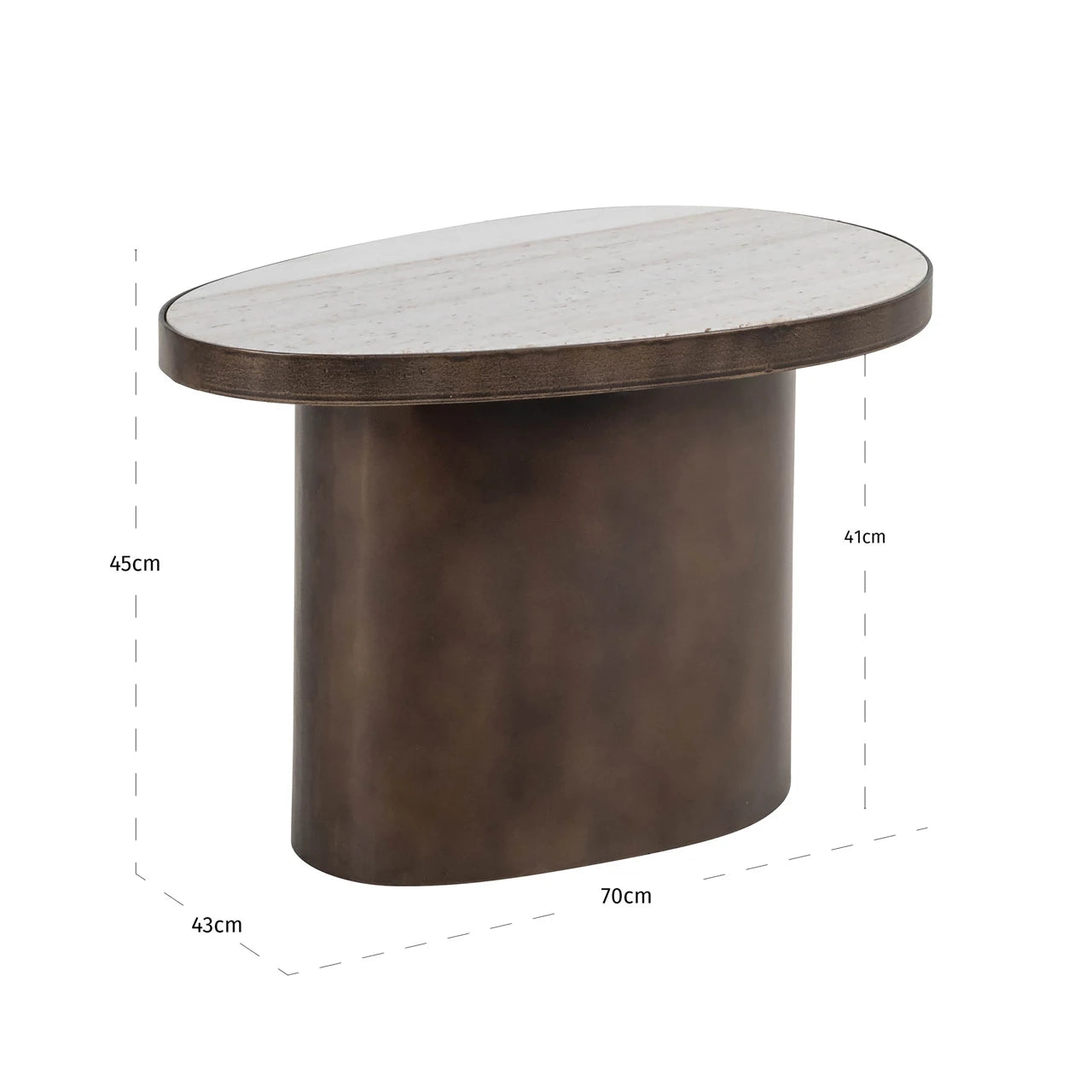 Endebord Biloxi brun Richmond Interiors Sidebord