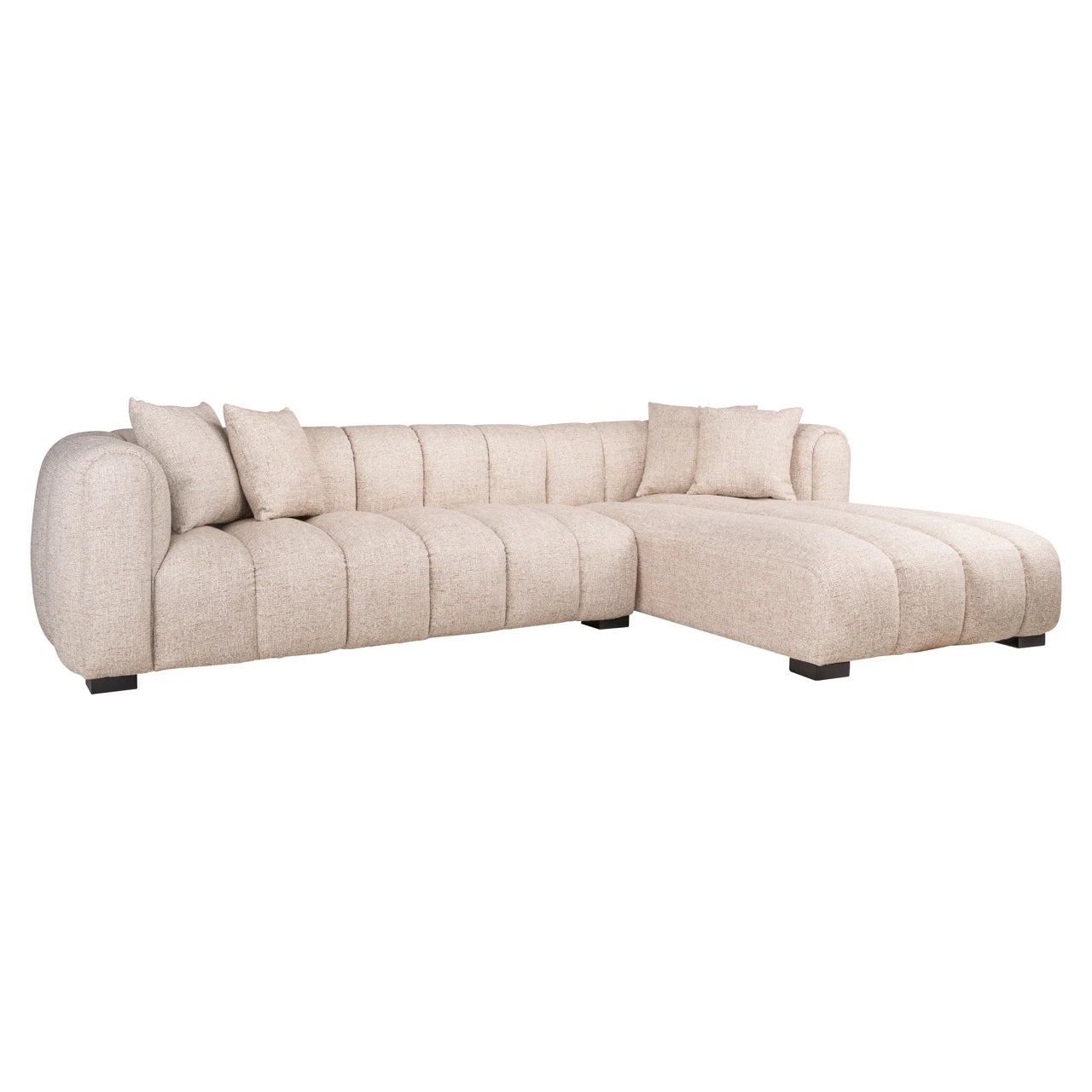 Sofa Novaro krem tweed lounge høyre brannhemmende Richmond Interiors Sofa