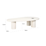Salongbord Bloomstone hvit 160x80 Richmond Interiors Sofabord