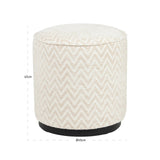 Pouffe & fotskammel Lexie beige chevron 45Ø Richmond Interiors Pall