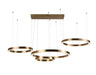 Lysekrone Lilou børstet gull Richmond Interiors Taklampe