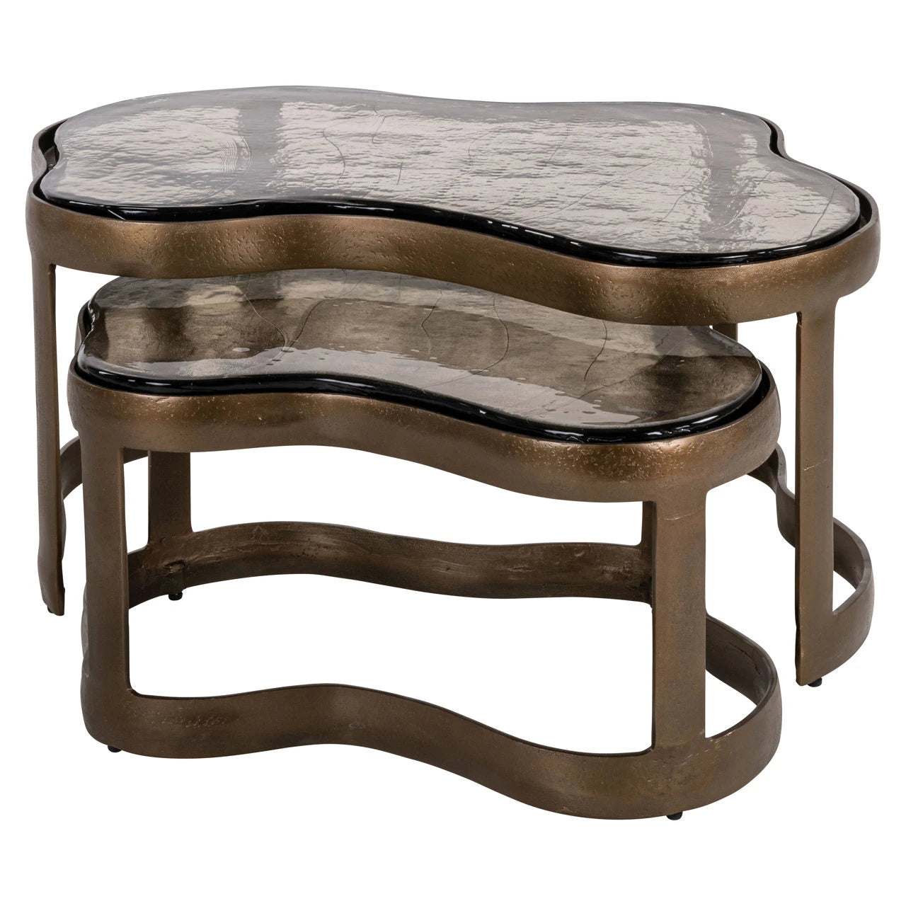 Salongbord Fairfield messing antikk Sett med 2 Richmond Interiors Sofabord