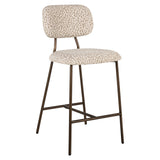 Krakk Xenia beige leopard brannhemmende sett med 2 Richmond Interiors Barstol