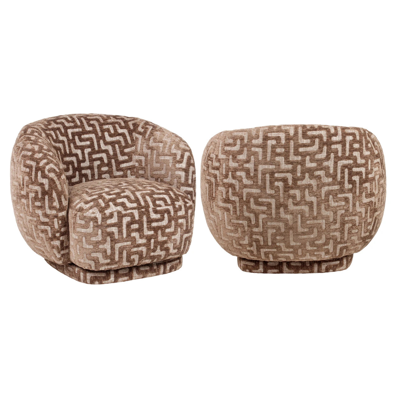 Lounge chair Negreslo brun labyrint Richmond Interiors Lenestol