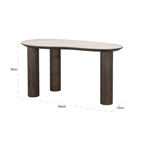 Desk Ritz brun Richmond Interiors Skrivebord