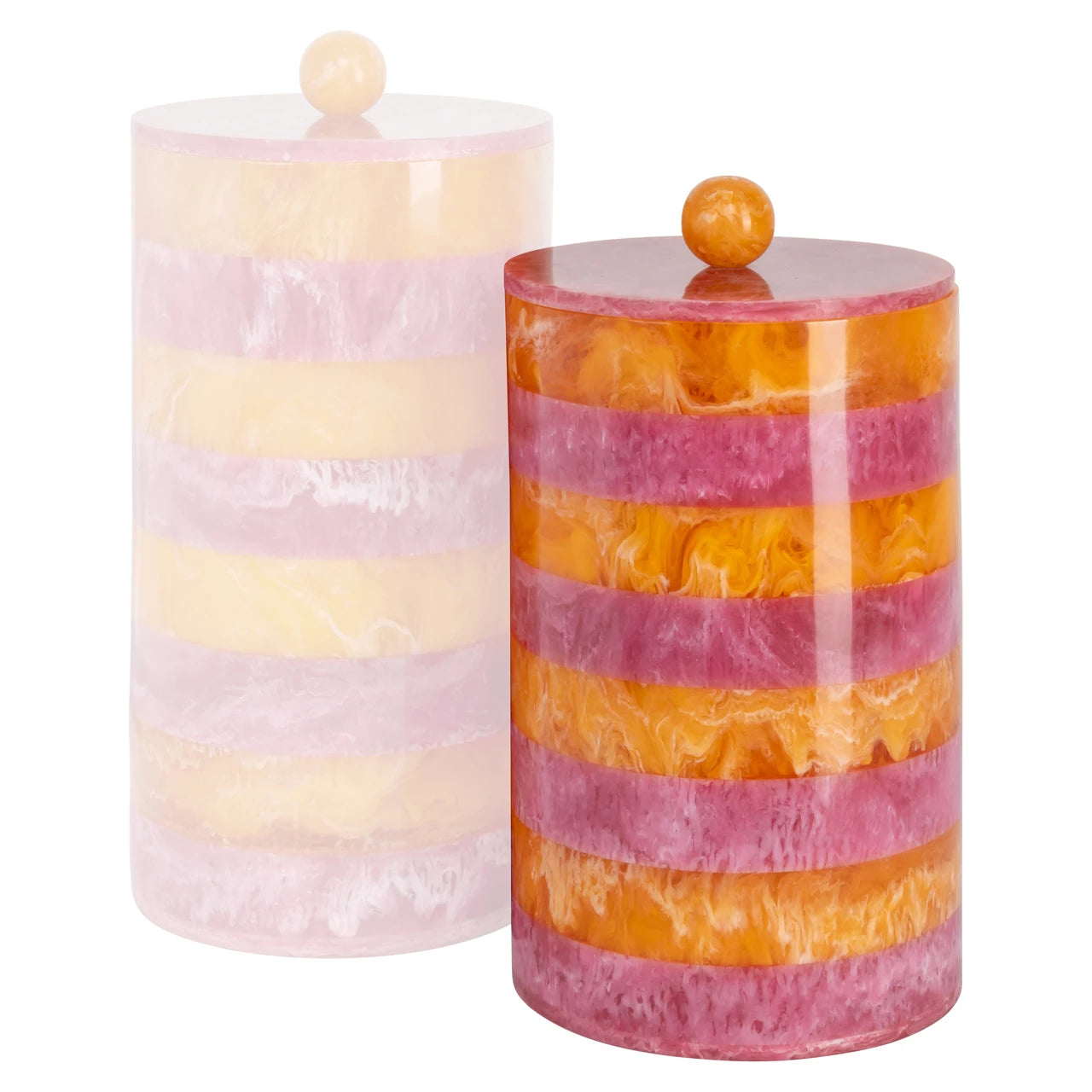 Oppbevaringsboks Lilybelle rosa/oransje oppbevaringskrukke liten Richmond Interiors Oppbevaring