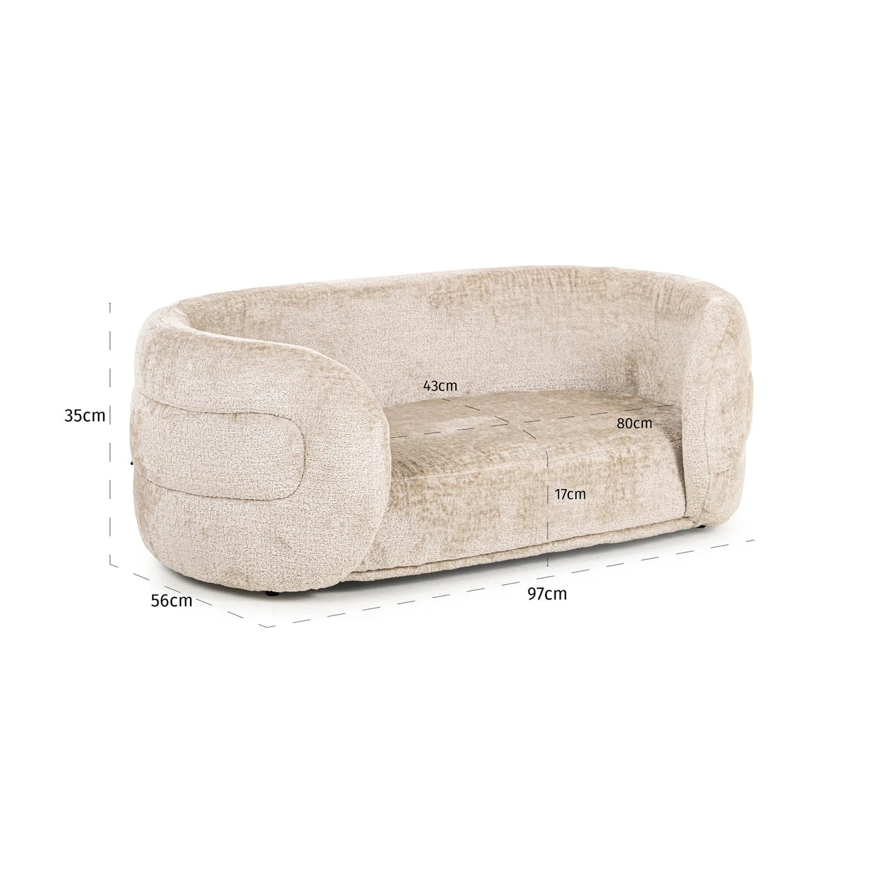 kjæledyrseng Bingo leire chenille Richmond Interiors Pledd